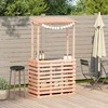 Lauko baro stalas su stogeliu, 112,5x57x195,5cm, mediena