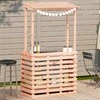 Lauko baro stalas su stogeliu, 112,5x57x195,5cm, mediena