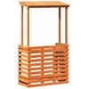 Lauko baro stalas su stogeliu, rudas, 112,5x57x195,5cm, mediena