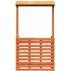 Lauko baro stalas su stogeliu, rudas, 112,5x57x195,5cm, mediena