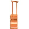 Lauko baro stalas su stogeliu, rudas, 112,5x57x195,5cm, mediena