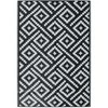 Lauko kilimas, baltos ir juodos spalvos, 160x230cm, PP