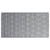 Lauko kilimas, baltos ir juodos spalvos, 80x150cm, PP