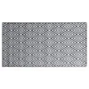 Lauko kilimas, baltos ir juodos spalvos, 120x180cm, PP