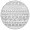 Lauko kilimas, pilkos spalvos, 160cm skersmens, PP