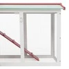 Lauko narvas triušiams, raudonas ir baltas, 145x45x84 cm, medis