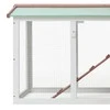 Lauko narvas triušiams, rudas ir baltas, 145x45x84 cm, mediena
