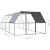 Lauko narvas viščiukams, 3x8x2m, galvanizuotas plienas