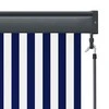 Lauko roletas, baltos ir mėlynos spalvų, 100x250cm