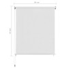 Lauko roletas, baltos spalvos, 60x140cm, HDPE
