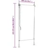 Lauko roletas, geltonas/baltas, 100x270cm, audinys ir plienas