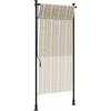 Lauko roletas, geltonas/baltas, 120x270cm, audinys ir plienas