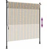 Lauko roletas, geltonas/baltas, 150x270cm, audinys ir plienas