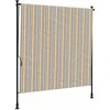 Lauko roletas, geltonas/baltas, 150x270cm, audinys ir plienas