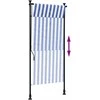 Lauko roletas, mėlynas ir baltas, 100x270cm, audinys ir plienas