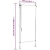 Lauko roletas, mėlynas ir baltas, 100x270cm, audinys ir plienas