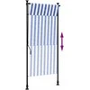 Lauko roletas, mėlynas ir baltas, 120x270cm, audinys ir plienas