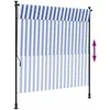 Lauko roletas, mėlynas ir baltas, 200x270cm, audinys ir plienas
