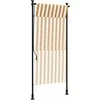 Lauko roletas, oranžinis/baltas, 120x270cm, audinys ir plienas