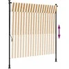 Lauko roletas, oranžinis/baltas, 150x270cm, audinys ir plienas
