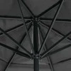 Sodo skėtis nuo saulės su aliuminio stulpu, antracito, 600cm