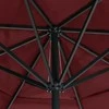 Sodo skėtis nuo saulės su aliuminio stulpu, raudonas, 600cm