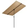 Sodo skėtis nuo saulės su aliuminio stulpu, taupe, 2x1,5m