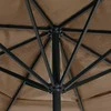 Sodo skėtis nuo saulės su aliuminio stulpu, taupe, 600cm