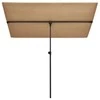 Sodo skėtis nuo saulės su aliuminio stulpu, taupe, 2x1,5m