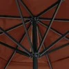 Sodo skėtis nuo saulės su aliuminio stulpu, terakota, 600cm