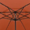Sodo skėtis nuo saulės su LED lemputėmis, terakota, 400cm