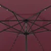 Sodo skėtis nuo saulės su LED lemputėmis, raudonas, 400cm