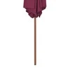 Lauko skėtis nuo saulės su mediniu stulpu, raudonas, 270cm