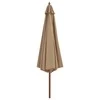 Lauko skėtis nuo saulės su mediniu stulpu, taupe spalvos, 350cm