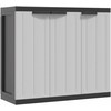 Lauko spintelė daiktams, pilkos/juodos spalvos, 97x37x85cm, PP