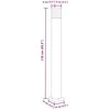 Lauko šviestuvai, 3vnt., juodi, 110cm, aliuminis