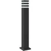 Lauko šviestuvai, 3vnt., juodi, 80cm, aliuminis