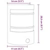Lauko šviestuvai su jutikliais, 2vnt., juodi, plienas
