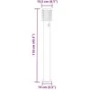 Lauko šviestuvai su jutikliu, 3vnt., juodi, 110cm, plienas