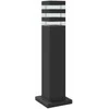 Lauko šviestuvas, 3vnt., juodas, 50cm, aliuminis