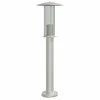 Lauko šviestuvas, 3vnt., sidabrinis, 60cm, nerūdijantis plienas