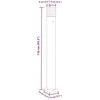 Lauko šviestuvas su išvedimu, juodas, 110cm, aliuminis