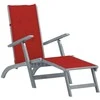 Lauko terasos kėdė su pakoja ir pagalvėle, akacijos masyvas