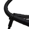 Lauko baldų komplektas Lauko valgomojo baldų komplektas, 3 dalių, juodas, PVC ratanas