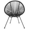 Lauko baldų komplektas Lauko valgomojo baldų komplektas, 3 dalių, juodas, PVC ratanas