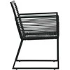 Lauko baldų komplektas Lauko valgomojo baldų komplektas, 5 dalių, juodas, PVC ratanas