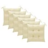 Lauko valgomojo kėdės su pagalvėlėmis, 6vnt., akacija