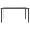 Lauko valgomojo stalas, antracito, 150x90x74cm, plienas