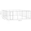 Lauko voljeras šunims, galvanizuotas plienas, 36,3m²
