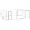 Lauko voljeras šunims, galvanizuotas plienas, 24,2m²